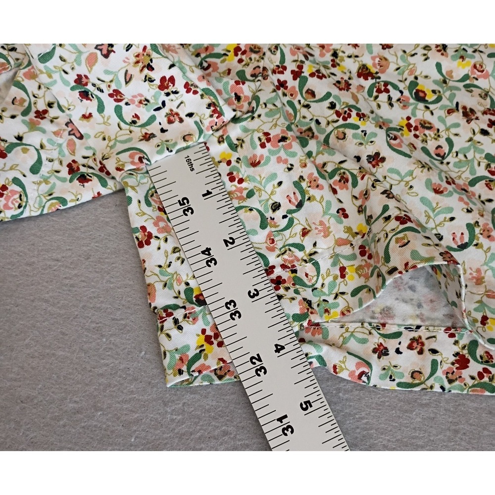 Ann Taylor LOFT Shorts 4 inch Chino Women Size 4 Floral Cottagecore Pretty - Picture 5 of 12